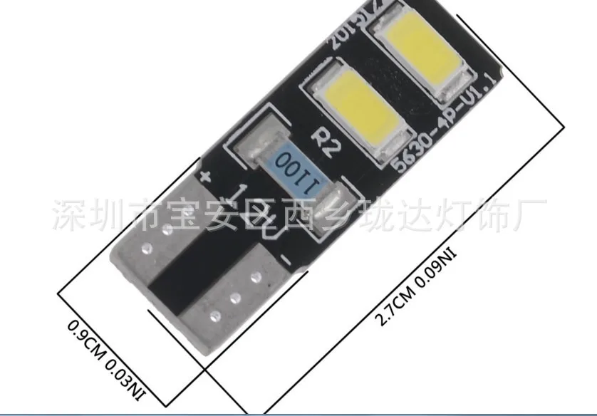 

Manufacturer Direct Sales Automobile Led W5w T10 5630 4smd Double Side Marker Lamp T10 Plug-in 12V Car Led Light