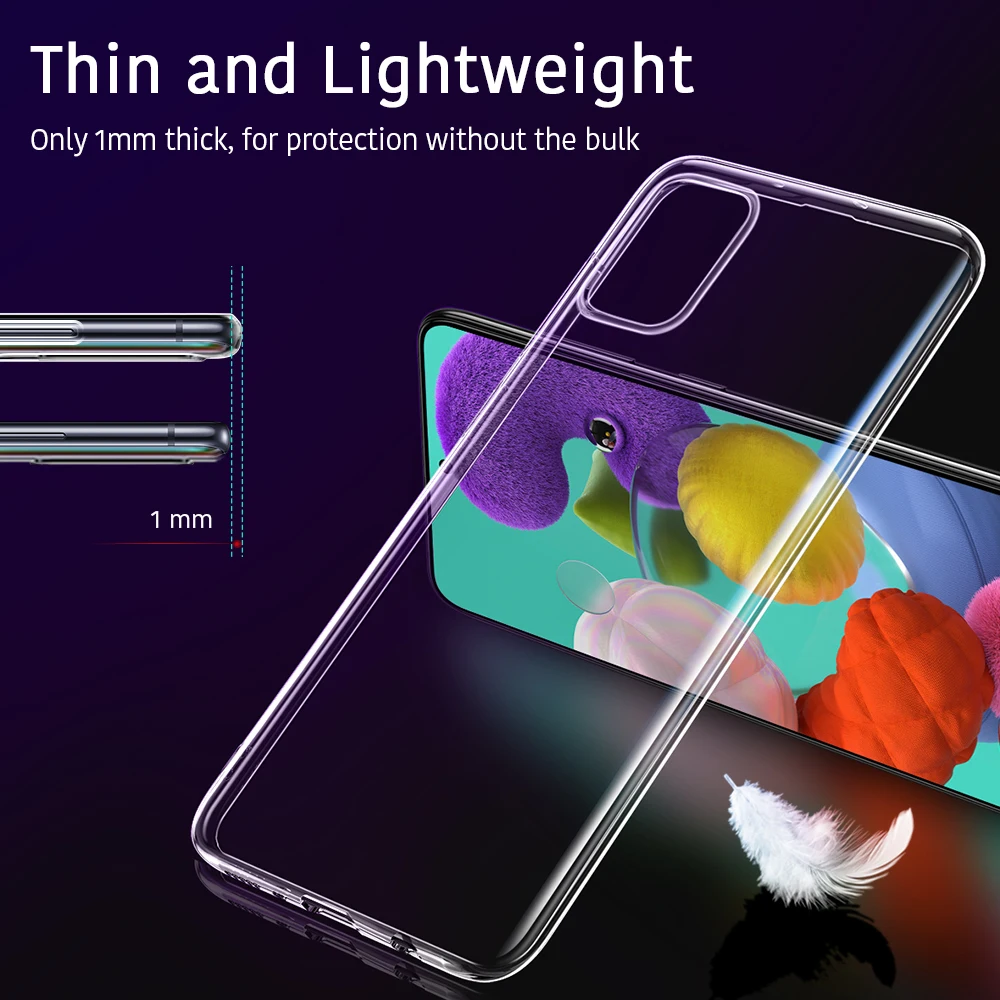 Чехол ESR для Samsung Galaxy S20 A40 A50 A70 A80 A51 A71/Note 9 Note 10 Plus Lite/S10e Lite ультратонкий прозрачный