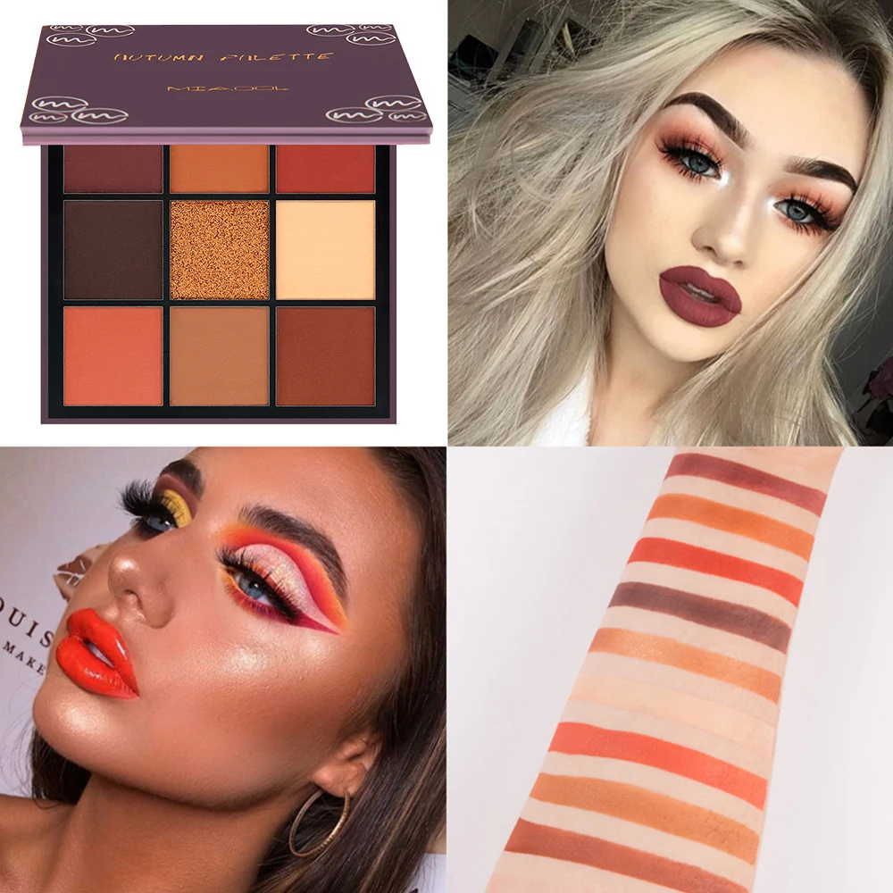 Miaool 9 цветов Тени для век Палитра Shimmery матовая Смешанная Водонепроницаемая