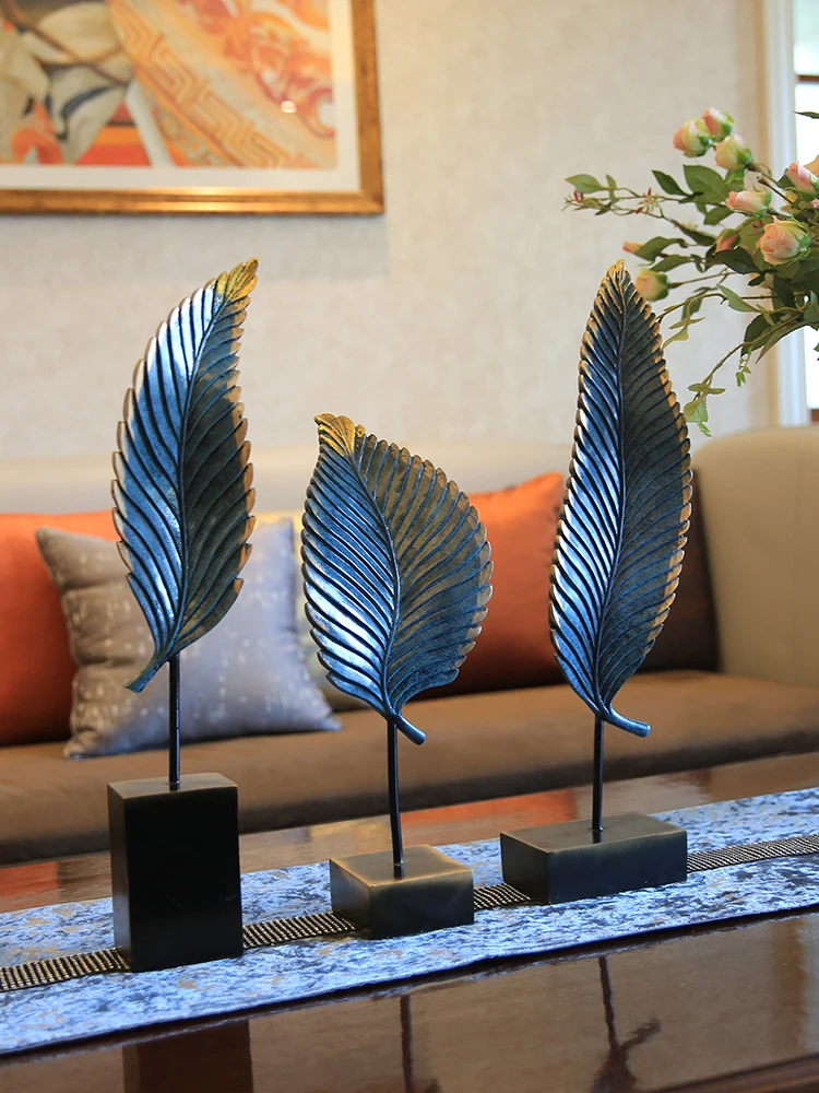 3 шт. украшение в европейском стиле для дома шкафа телевизора виде листьев ручной