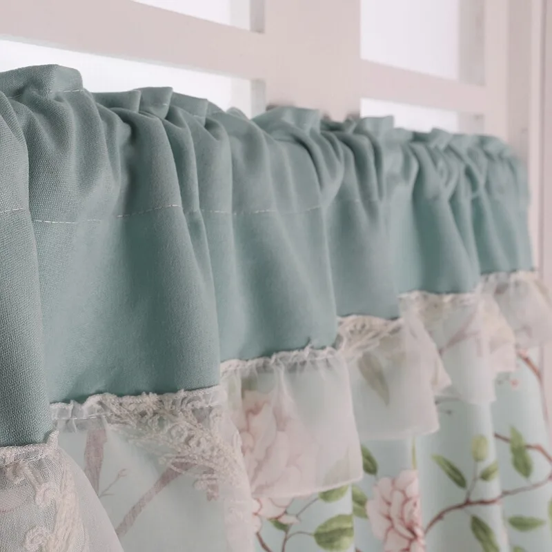 Простая пасторальная синяя цветочная ткань для штор Бесплатная Пробивка