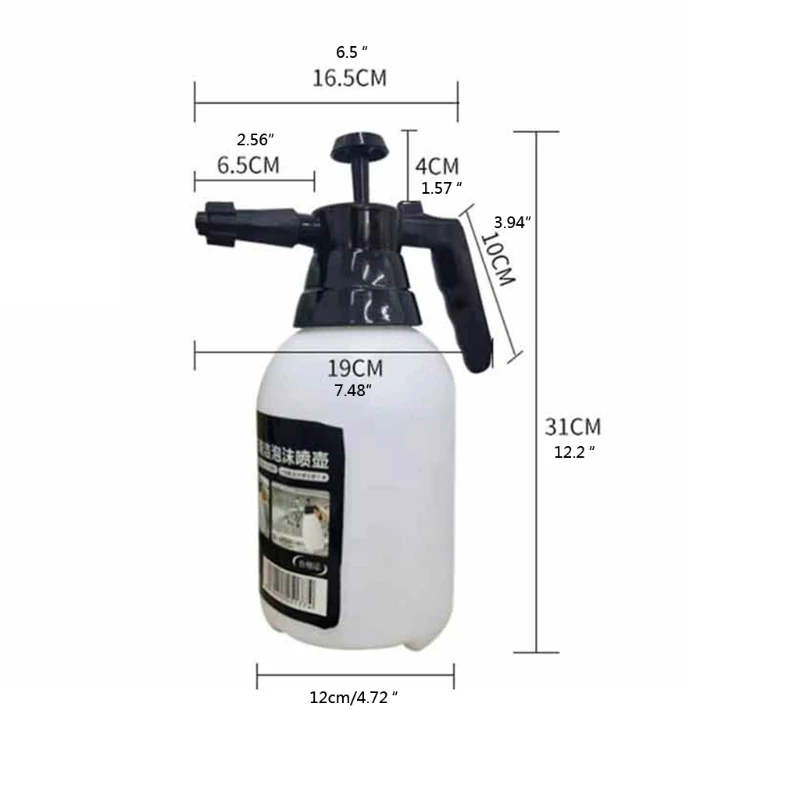 

Garden Pump Sprayer Manual Pressure Lawn Sprayer Bottle with Safety Value for Watering Spraying Weeds Home Cleaning and