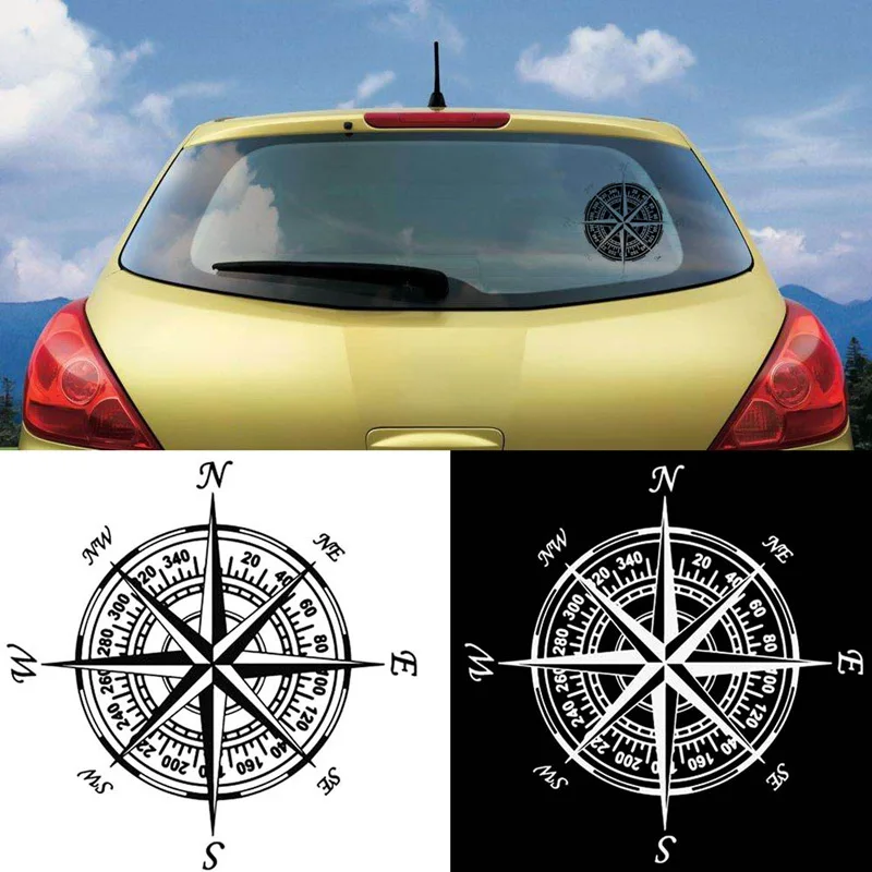 

New PVC 1pcs Compass Navigation Car Body Racing Side Door Long Stripe Stickers Auto Vinyl Decal Car Body Stickers Paste