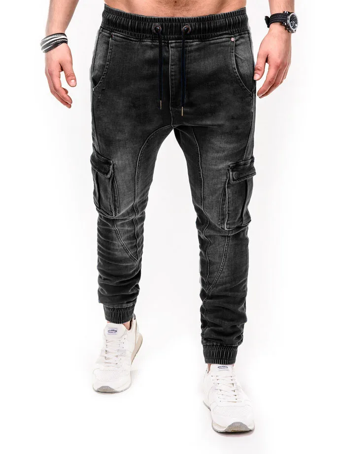 

2020 Autumn Winter New Men's Stretch-fit Jeans Business Casual Classic Style Fashion Denim Trousers Male Black Blue Pants