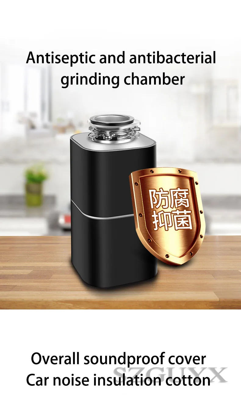 220V/930W household kitchen garbage processor garbage disposal kitchen food grinder vegetable residual peel grinder