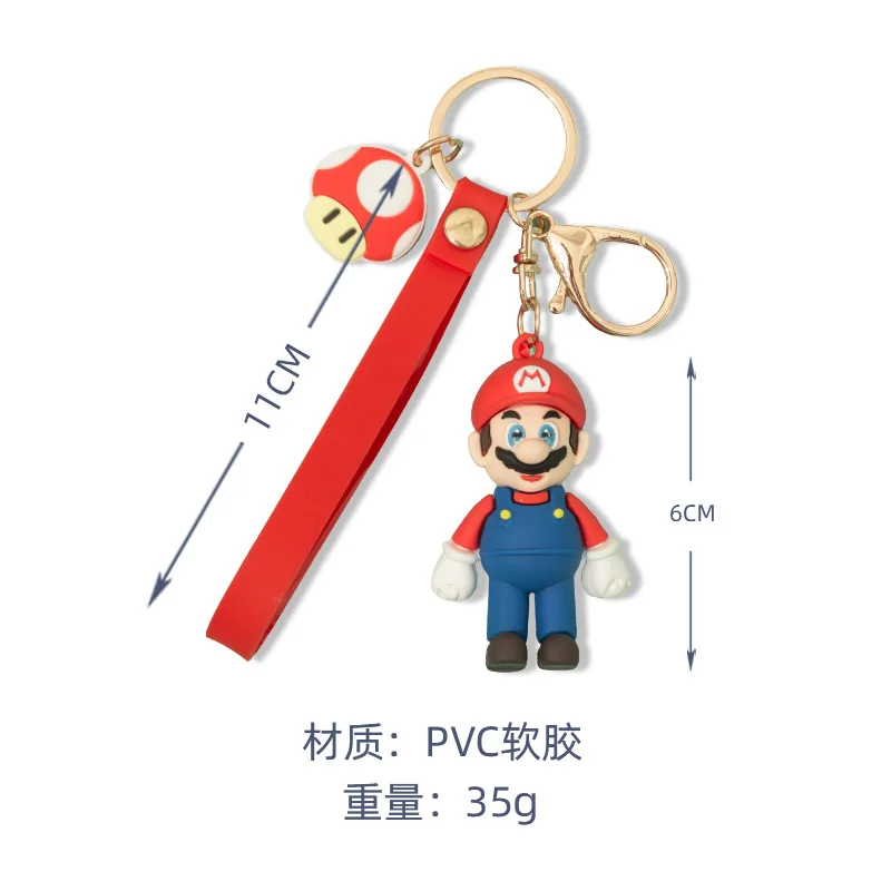 

New Super Bros Keychains Accessories Cartoon 3D Super Keyring Fashion Bag Charms Pendant Key Chain Trinket Gifts