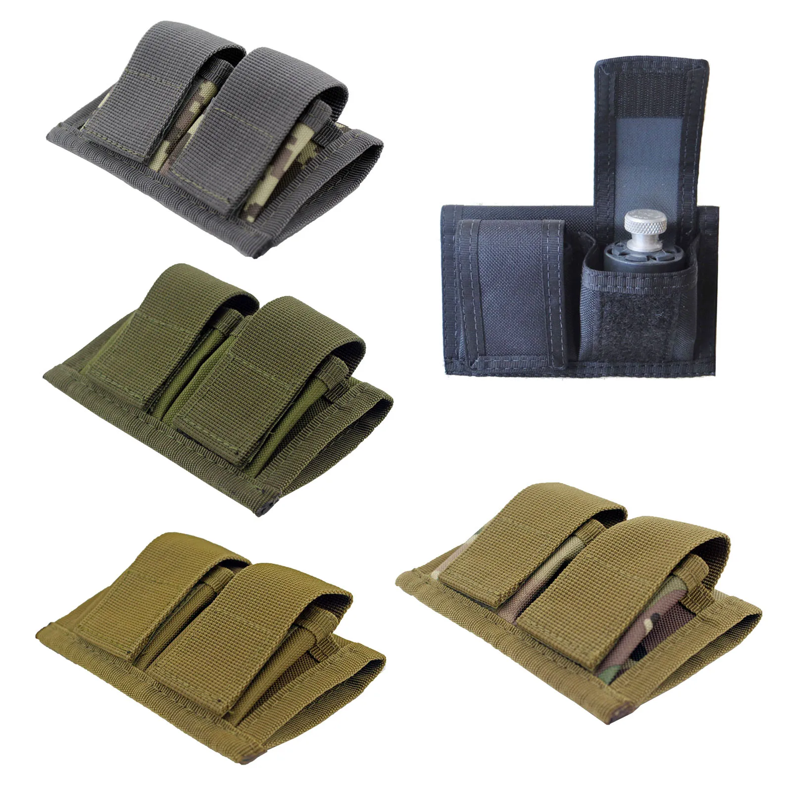 Тактический Molle военный двойной Speedloader ремень подсумок с крюком и петлей заслонки крепеж Универсальный подходит 22 через 44
