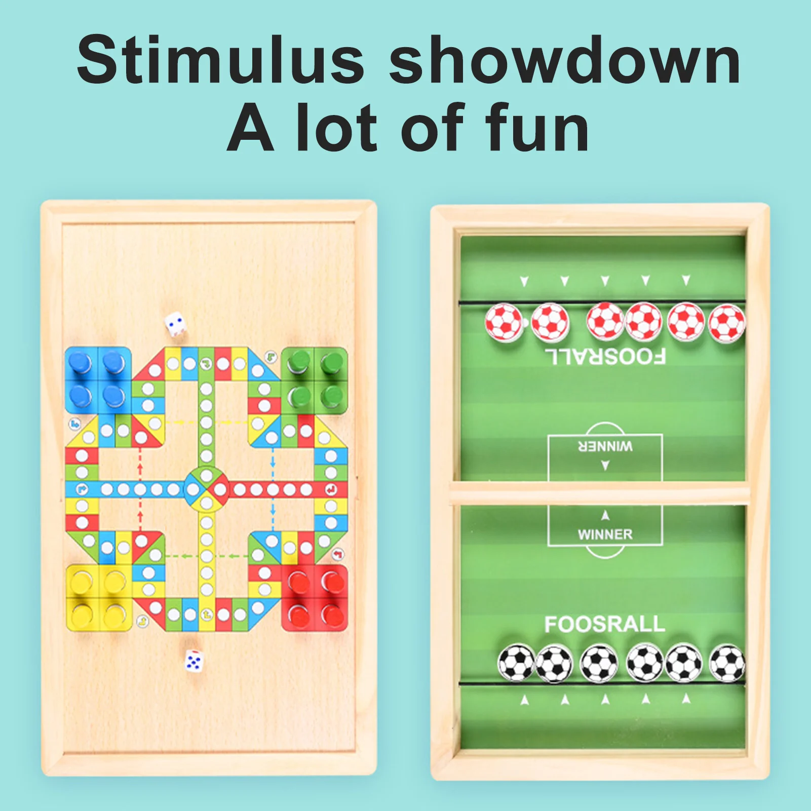 

Double Sided Fast Sling Puck Game Paced Table Desktop Battle Winner Board Games Toys Parent-Child Chess Toy Board Table Game