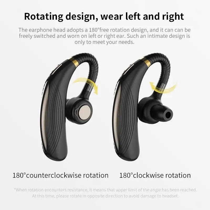 

K06S Single Ear Headphones Car Business Ear Hook Ultra Long Standby 5.0 Bluetooth Headset Left and Right Ear Conversion Earbuds