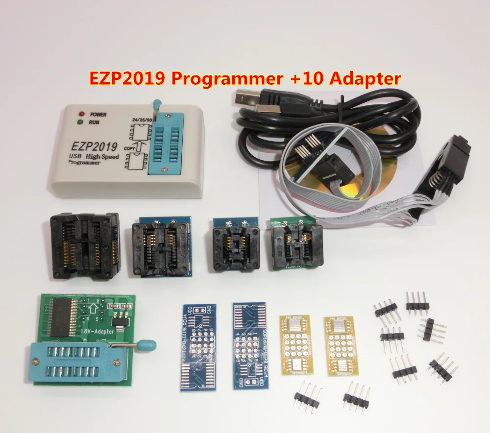 2019 высокого Скорость USB программист EZP2019 с 6 гнездами Поддержка 24 25 26 93 EEPROM флэш