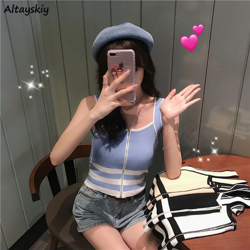 

Майка женская укороченная без рукавов, простая повседневная универсальная одежда в стиле пэчворк, для работы в колледже, 2021