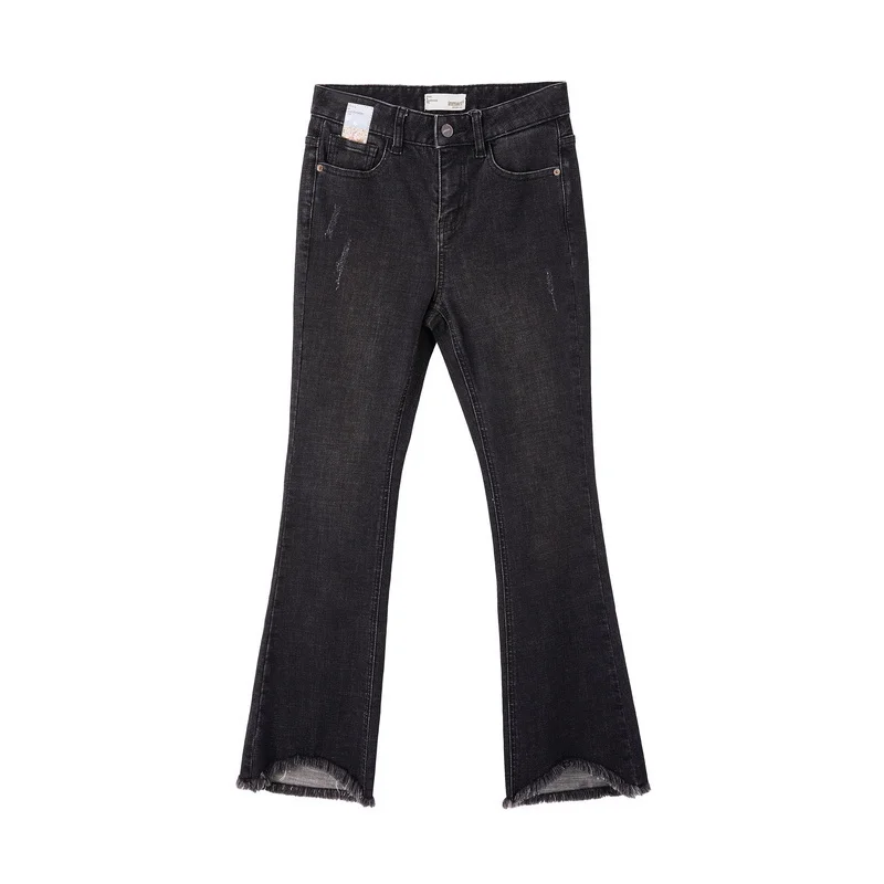 INMAN Winter All Matched Personality Flare Slim Fur Women Long Jeans | Женская одежда