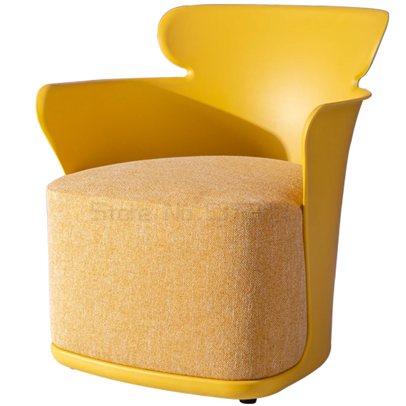 

Nordic single sofa chair creative cloth art negotiation chair bedroom balcony back lazy leisure chair