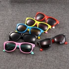 Модные детские солнцезащитные очки, Детские поляризационные солнцезащитные очки для мальчиков и девочек, силиконовые защитные детские очки UV400