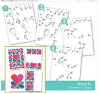 2022 newest create in quads hearts layering stencil cutting dies diy gift card scrapbook diary decorate craft blade punch mold