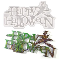 dm180 diy halloween letter silcone mold for resin craft home decoration silicon mould