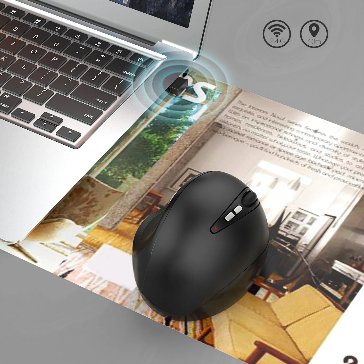 2.4G Wireless Photoelectric Vertical Mouse Laptop USB Office Accessories JR Deals | Компьютеры и офис