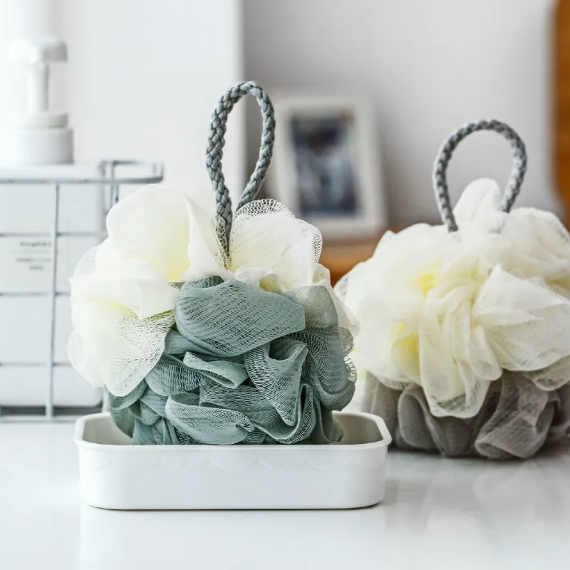 Высококачественные двухцветные банные шарики для ванны Крутое банное полотенце