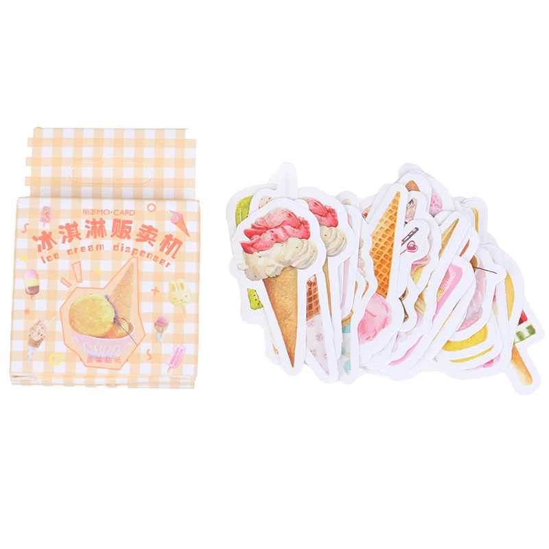 

46pcs cute pink ice cream DIY Diary Craft Stickers Scrapbooking decor paper