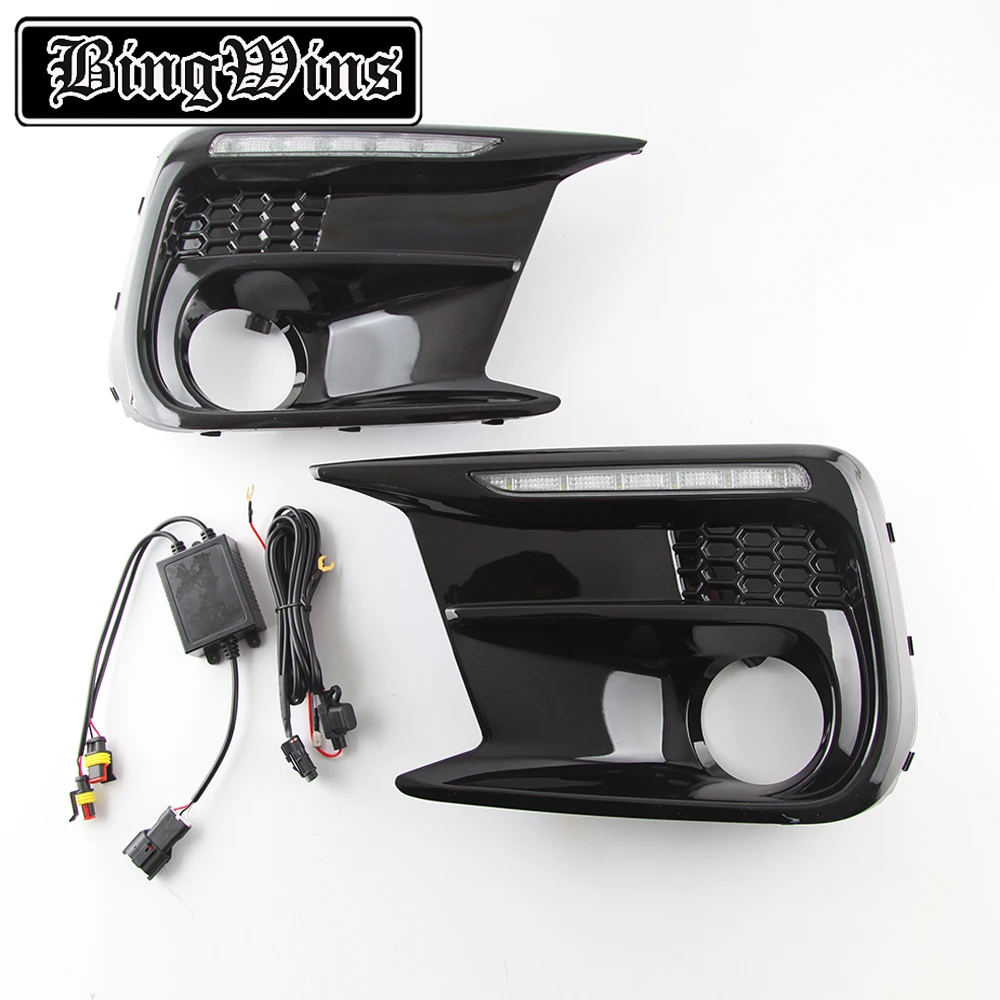 

Car style For 18-21 Subaru WRX Highmatch Led daytime running lamp WRX fog lamp frame refitted daytime running lamp exterior lamp