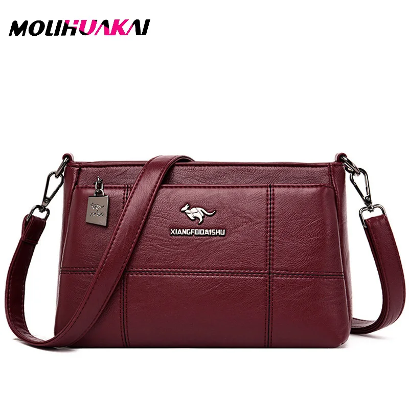 Женская сумка почтальонка кожаная роскошная женская дизайнерская повседневная