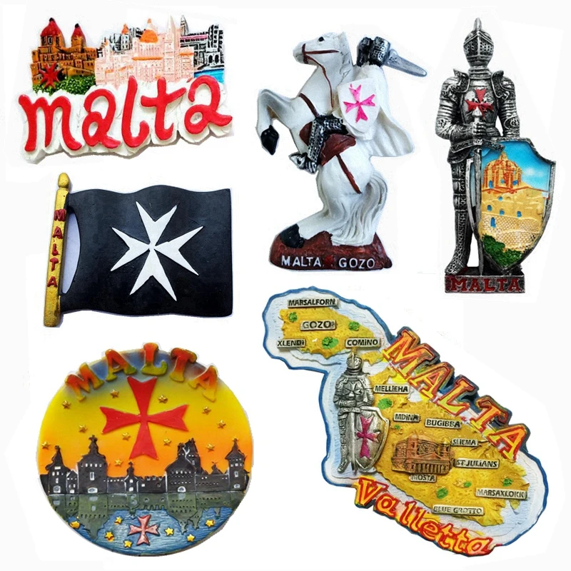 Горячая Распродажа Мальта Валлетта карта Железный Воин 3D магниты на холодильник