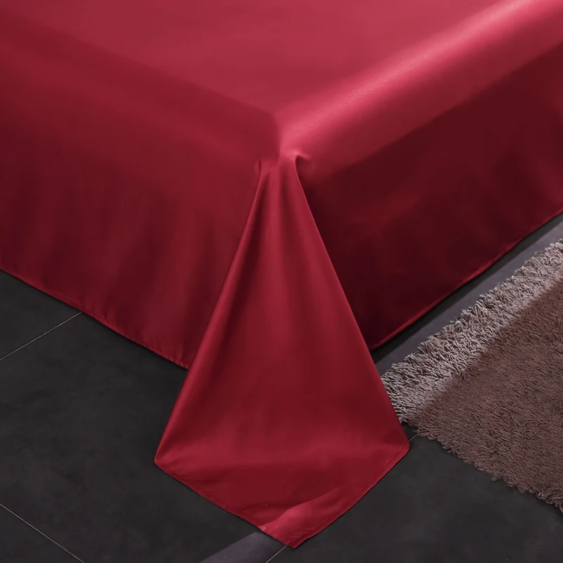 Постельное белье из сатина в полоску красное пододеяльник наволочка простыня