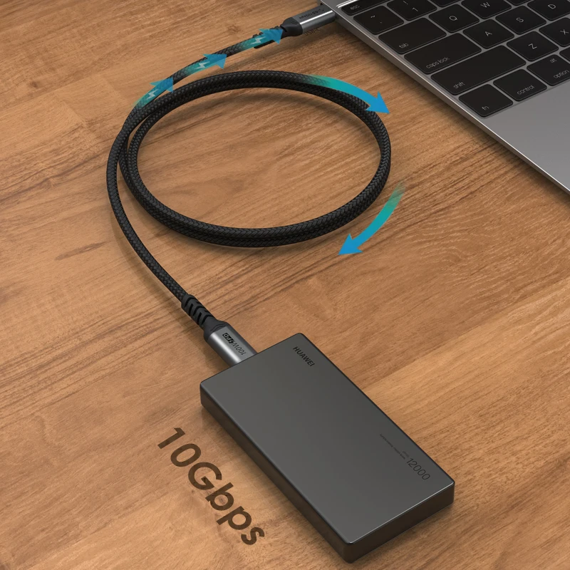 CABLETIME USB C PD100W Gen2 кабеля 10 Гбит/с кабель Переходник на Тип Быстрый зарядный для