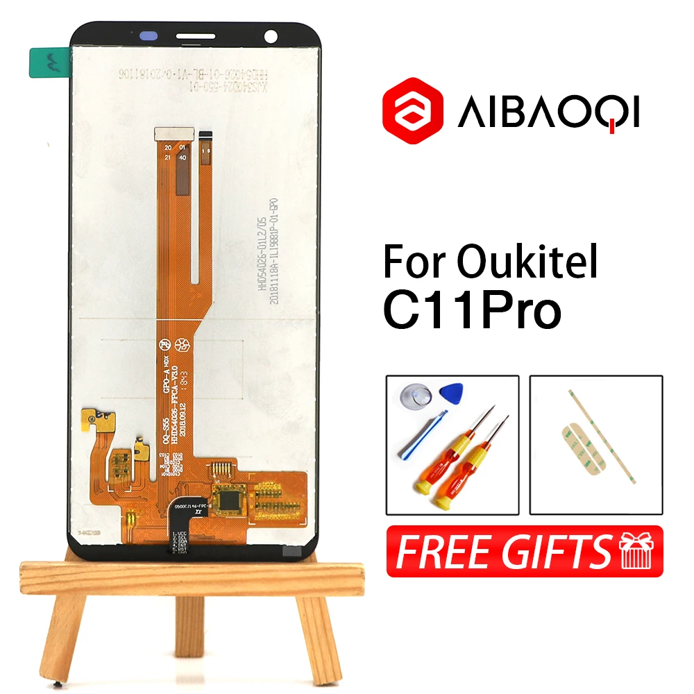 AiBaoQi, 5,5 дюймовый сенсорный экран и 1440x720 ЖК-дисплей в сборе, замена для телефона Oukitel C11 Pro Android 8,1