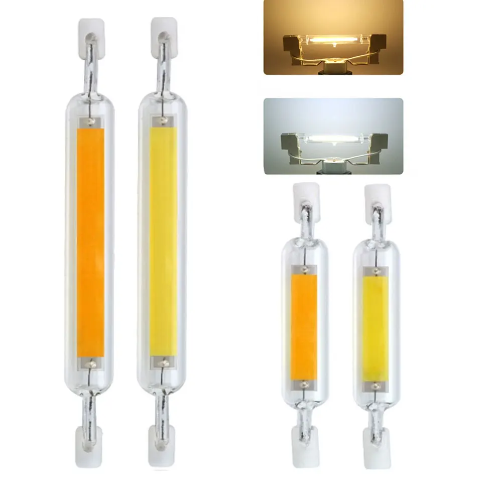 

LED R7S Glass Tube COB Bulb Corn Lamp 50W 100W AC 220V 230V J78 J118 Replace Halogen Light 78MM 10W 118MM 20W Lampadas R7S