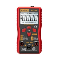 aneng m118a mini digital multimeter durable automatic true rms tester 6000 counts auto ranging acdc transistor voltage meter