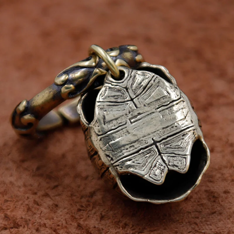 Медный панцирь черепахи колокол брелок для автомобильных ключей кулон ювелирные