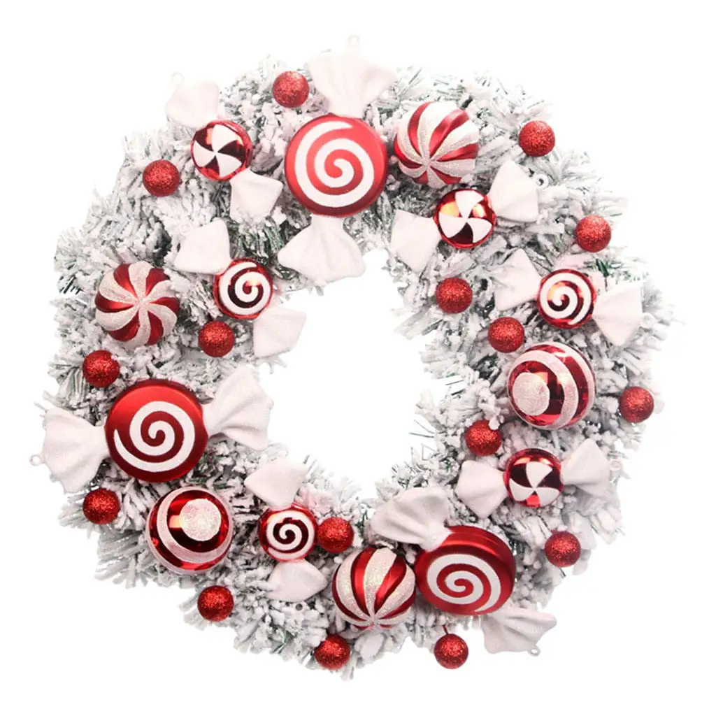 

40cm Christmas Wreath Christmas Decoration Door Hanging Ornament Garland Xmas Decorations For Home