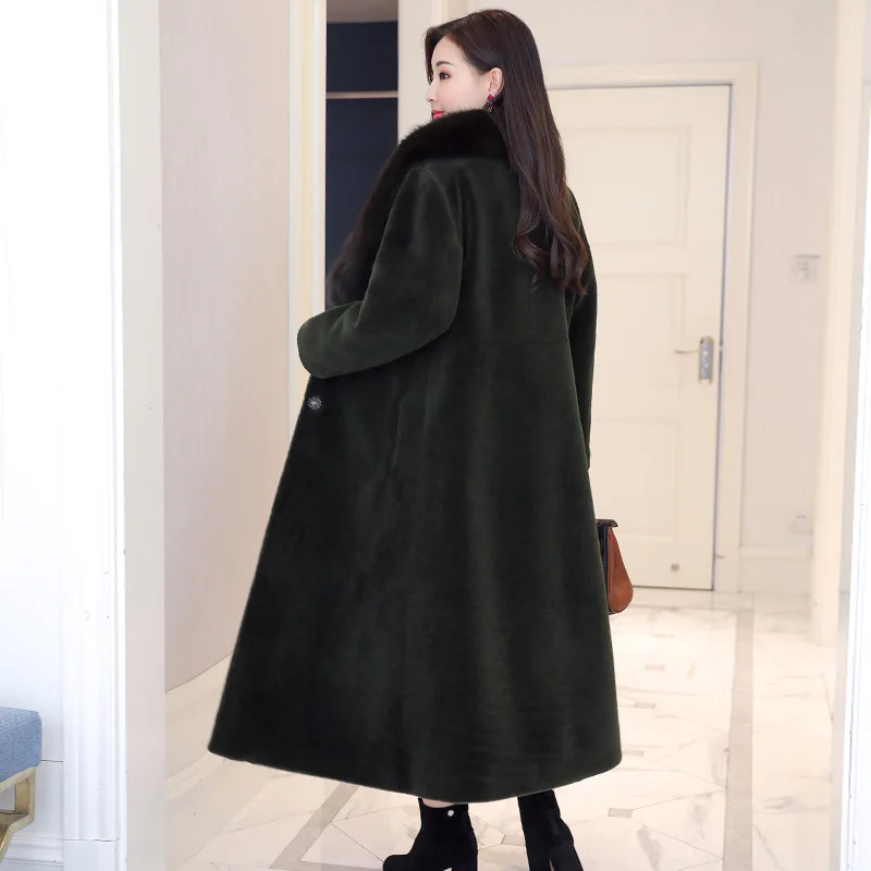 DUOUPA/2019 осенне-зимнее новое пальто из искусственного меха с длинным съемным