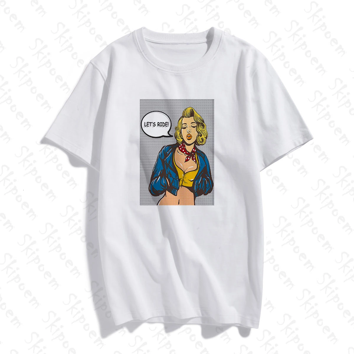 Поп-арт индивидуальная женская футболка эстетическая кавайная панк готика