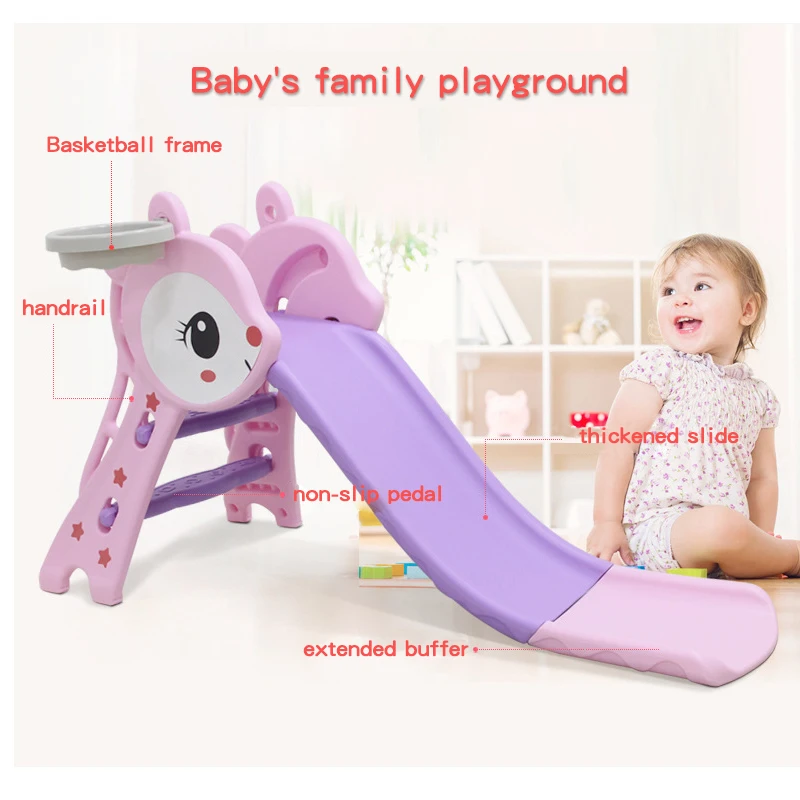 Детская горка с баскетбольной коробкой комбинированная домашняя игровая