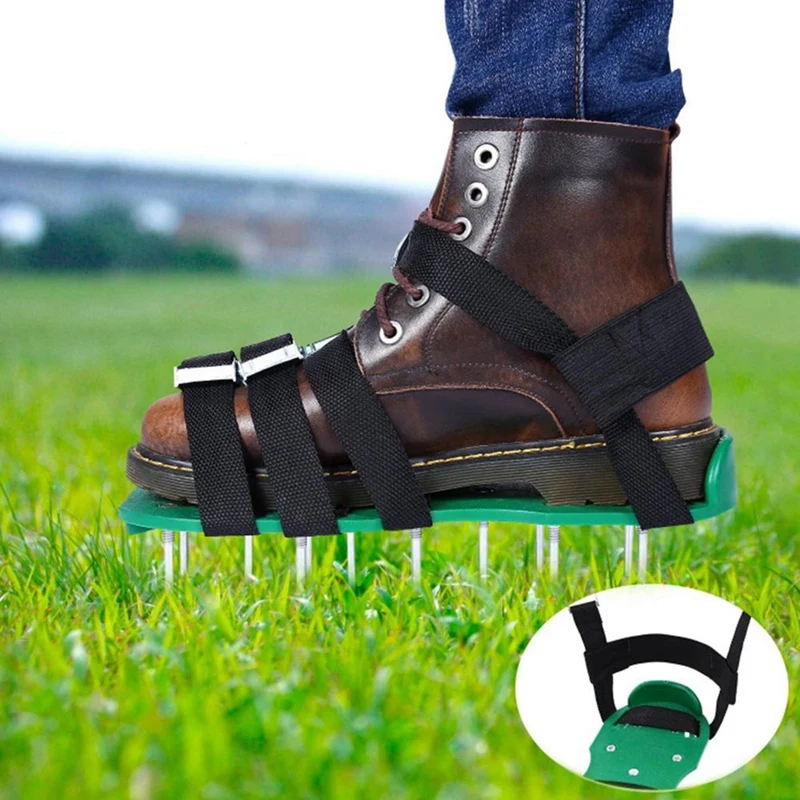 

Lawn Aerator Shoes Anti-Slip Solid Durable Scarifier Garden Spiked Shoes