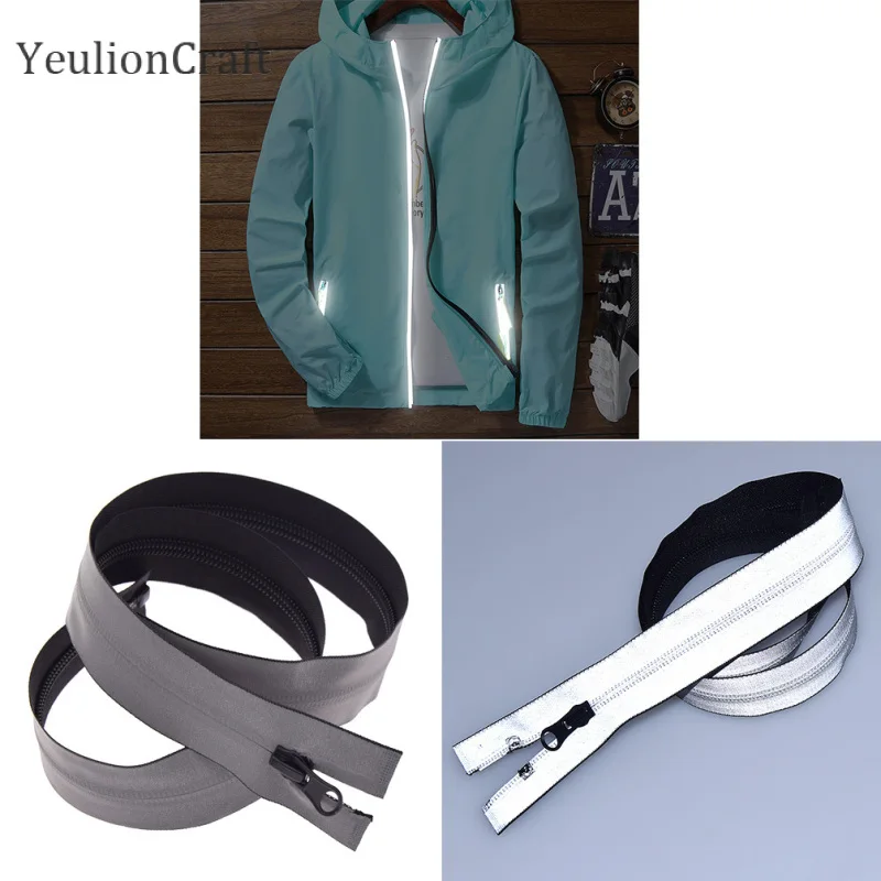 YeulionCraft 5# разъемная застежка-молния 20/40/50/60/70/80 см нейлоновые Собачьи Ошейники со светоотражающими молнии пулер набор «сделай сам» для пошива одежды, аксессуары для сумок