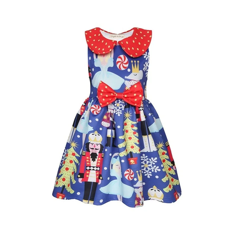 Детские рождественские платья для девочек Рождественская одежда детей