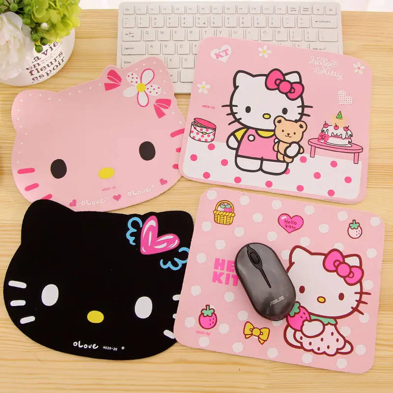 

Коврик для мыши с милым мультяшным рисунком Hello Kitty персонализированный коврик для мыши в форме головы кошки для офисного ноутбука