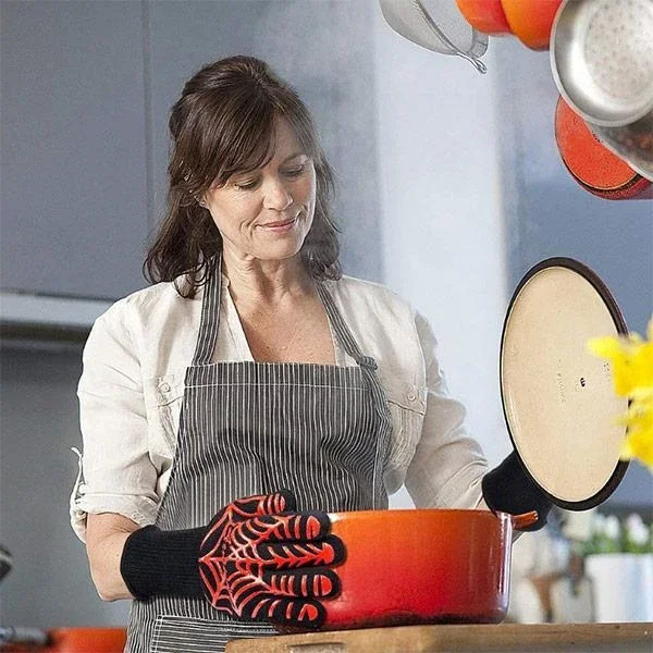 Высокотемпературные перчатки для духовки барбекю силиконовые противоожоговые