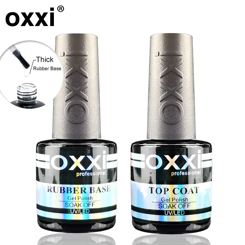 Полуперманентная резиновая основа OXXI для гель-лака, 8 мл, толстая база и верхнее покрытие для гель-лака, для маникюра, искусственная эмаль - изображение