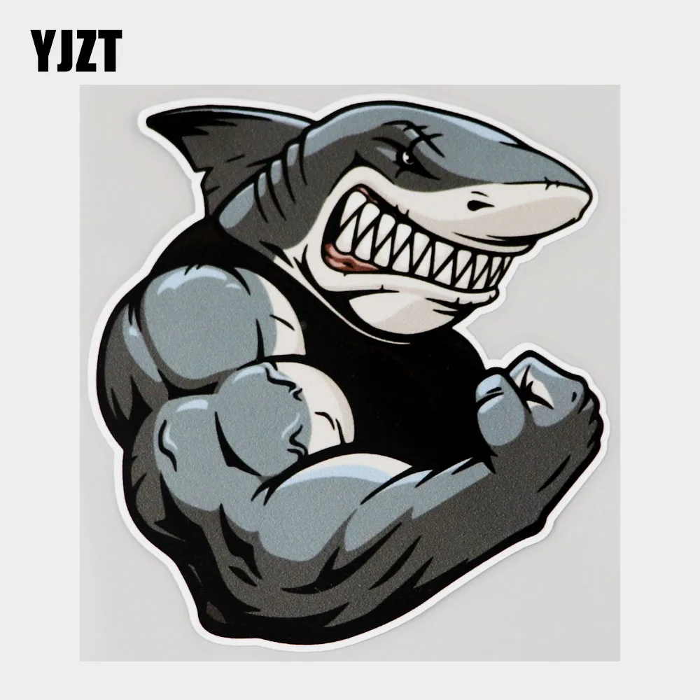 Наклейка на автомобиль YJZT 13 2 см × 9 ядная Акула сильные мышцы ПВХ 11C-0432 - купить по