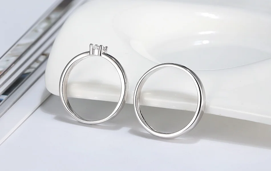ORSA JEWELS, классические кольца для пар, Настоящее 925 пробы, Серебряный подарок на день Святого Валентина, обручальное кольцо, модные украшения SR196