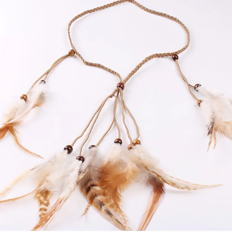 Новые перья из Индии для головного убора AWAYTR аксессуары волос женские хиппи