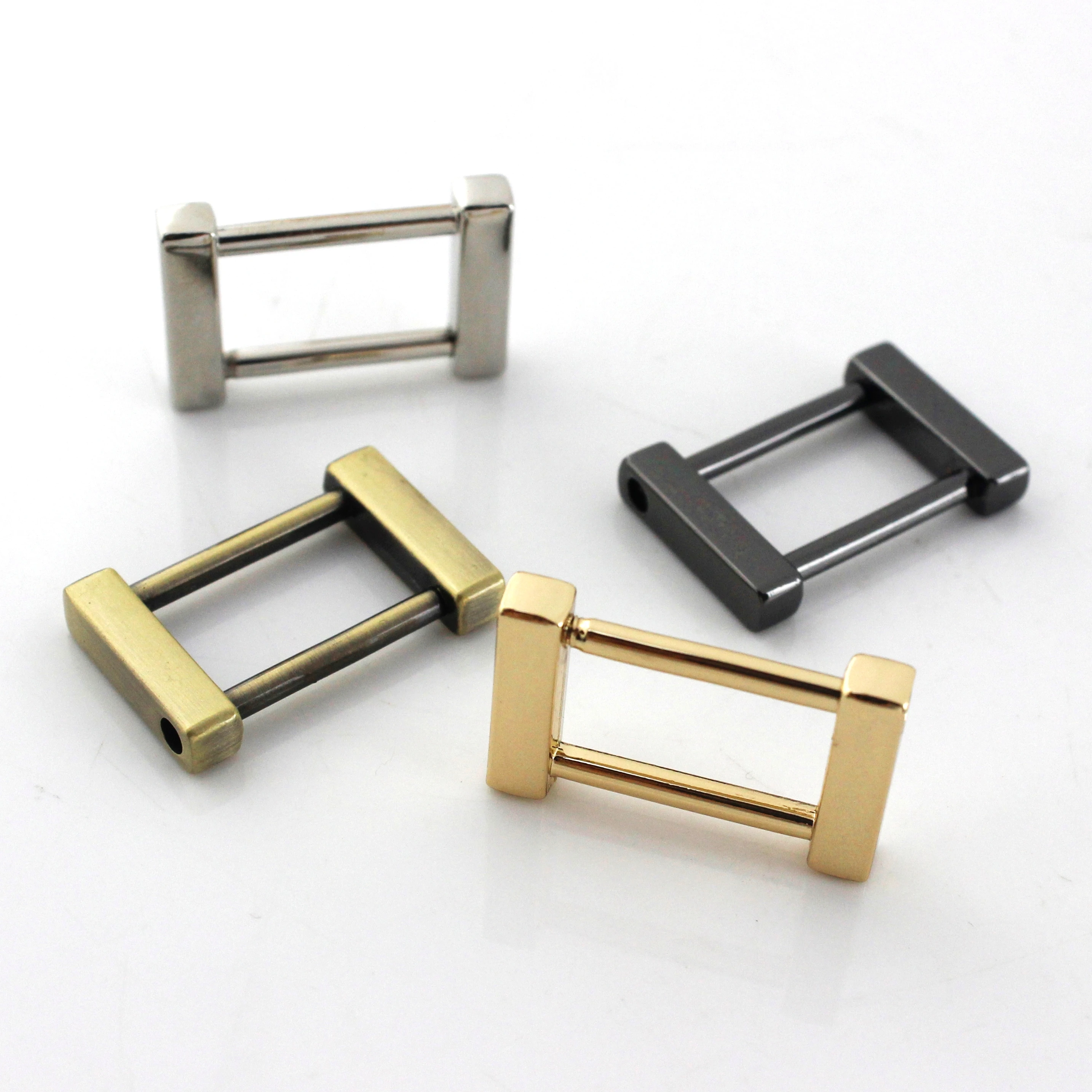 2 шт. металлический Съемный открытый винт прямоугольник кольцо Пряжка Скоба