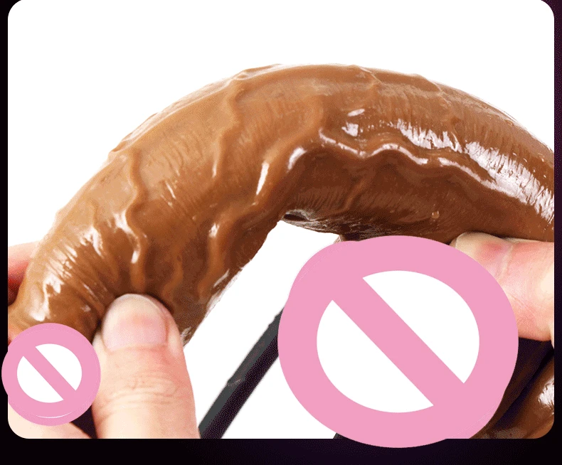 Большой реалистичный фаллоимитатор на присоске лошадиный для увеличения пениса