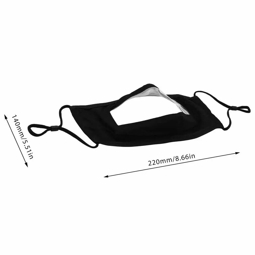

Tpu Adjustable Transparent Mask Civil Lip Language Mask Transparent Perspective Cotton Material Dust Cover Elastic Mask Rope