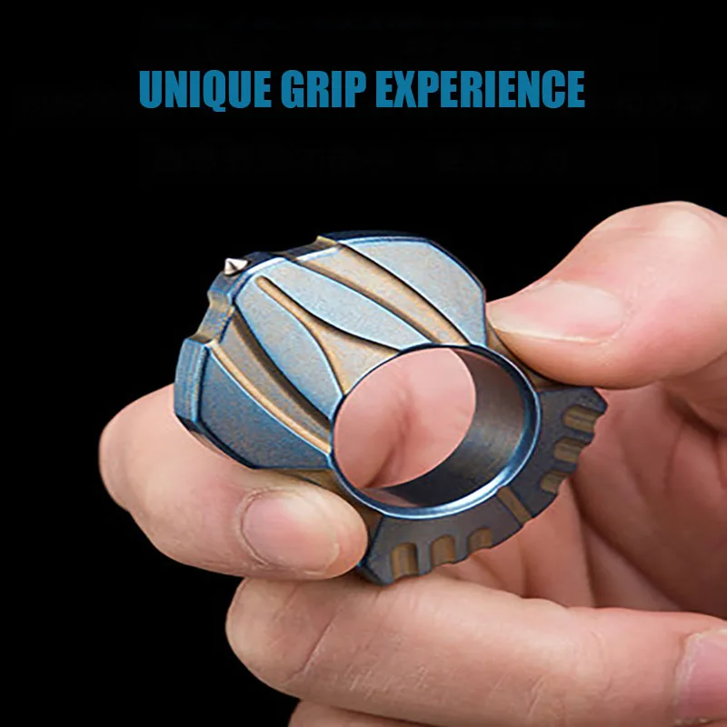 

Titanium alloy finger tiger legal self-defense ring tungsten steel head car window breake self defense defensa perso