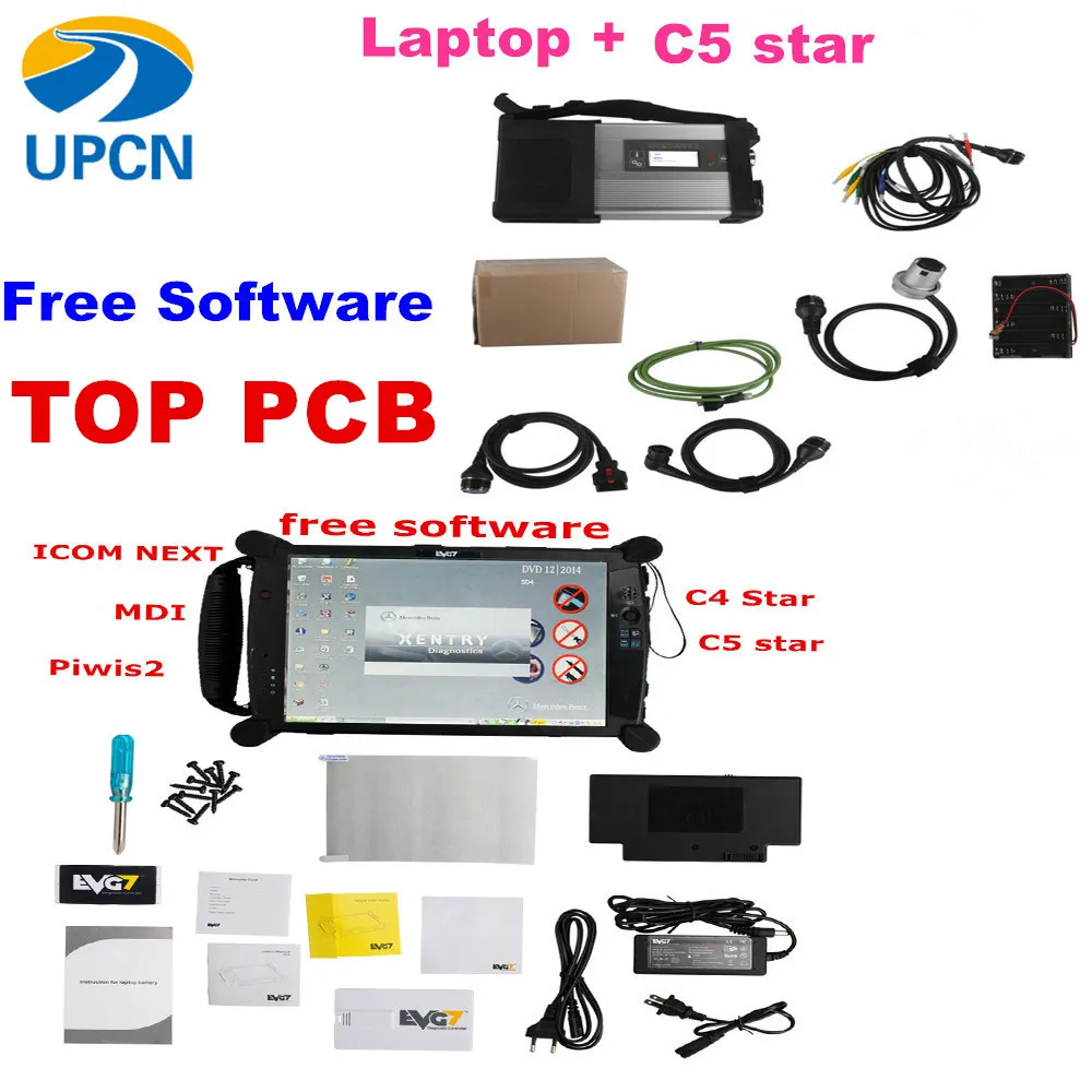 Качество A + 2020 12 SD Подключение MB C5 Star Add EVG7 DL46/HDD500GB/DDR4GB DDR2GB DDR8GB диагностический ПК C4